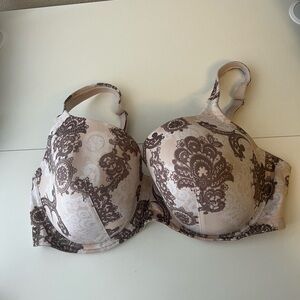 Soma Classic Allura Underwire Bra Size 38DD Paisley Print Beige